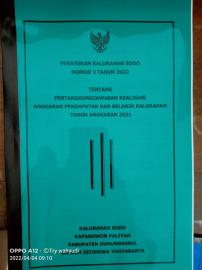 PERATURAN KALURAHAN SODO NOMOR 2 TAHUN 2022